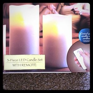 3 pcs LED candle set with remote